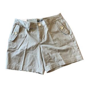 Banana Republic Women's Stretch Shorts Size 8 Khaki Cotton Blend New W/Imperfect